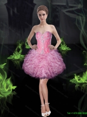 Sturning Beaded and Ruffles Elegant Quinceanera Dresses for 2015