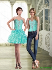 Suitable Ball Gown 2015 Elegant Quinceanera Dresses with Ruffles and Beading