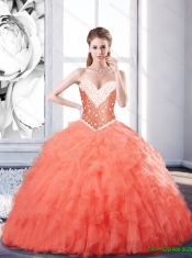 Super Hot Watermelon Elegant Quinceanera Dresses for 2015