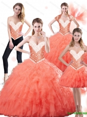 Super Hot Watermelon Elegant Quinceanera Dresses for 2015