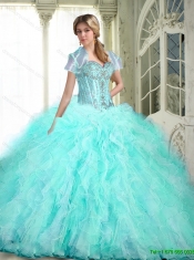 Sweetheart New Styles Quinceanera Dresses with Ruffles and Beading