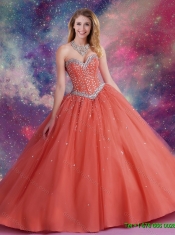 2015 Beautiful Ball Gown Sweetheart Beaded Quinceanera Dresses