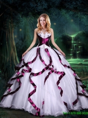 2015 Fall Top Seller Wine Red and White Quinceanera Dresses with Beading