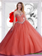 2015 Perfect Sweetheart Ball Gown Quinceanera Dresses with Beading