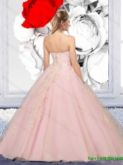 2015 Summer Beautiful Sweetheart Appliques Quinceanera Dresses