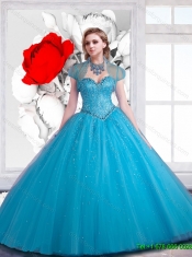 2016 New Style Sweetheart Ball Gown Beaded Sweet 15 Dresses
