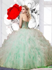 New Arrival Ball Gown Sweetheart Ruffles and Beaded Quinceanera Dress for 2015
