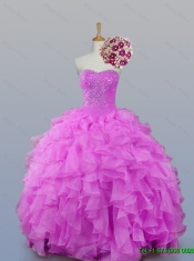 2015 Dynamic Sweetheart Beaded Quinceanera Dresses with Ruffles