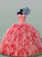 2015 Perfect Sweetheart Quinceanera Dresses with Beading