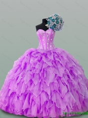 2015 Popular Sweetheart Beaded Quinceanera Gowns in Organza 2015 Popular Sweetheart Beaded Quinceanera Gowns in Organza