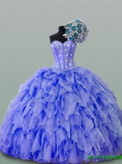 2015 Quinceanera Dresses with Beading and Ruffles