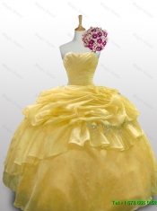 2015 Sweet Ball Gown Quinceanera Dresses with Appliques Layers