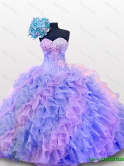 Beaded and Sequins Sweetheart Quinceanera Dresses for 2015