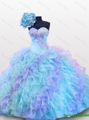 Beading and Sequins Sweetheart Quinceanera Dresses for 2015