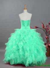 Perfect Sweetheart Quinceanera Dresses with Beading and Ruffles for 2015
