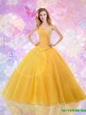 2016 Cheap Sophisticated Sweetheart Quinceanera Dresses with Beading in Tulle