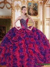 2016 Top Seller Sweetheart Quinceanera Dresses with Beading and Ruffles