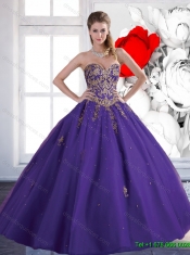 New Arrival 2016 Ball Gown Tulle Purple Sweet 16 Dresses with Beading New Arrival 2016 Ball Gown Tulle Purple Sweet 16 Dresses with Beading