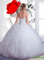 Pretty Sweetheart Beaded 2016 Quinceanera Dresses in White