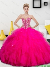 Cheap Beading and Ruffles Sweetheart 2015 Quinceanera Dresses