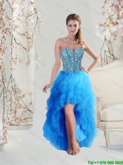 Cheap Sweetheart Beaded and Ruffles Detachable Sweet 16 Dresses