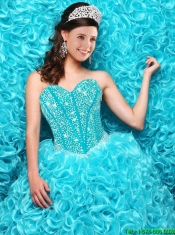 Gorgeous Aqua Blue Quinceanera Dresses with Beading and Ruffles for 2016 Fall