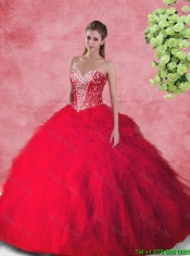 Fashionable Ball Gown Quinceanera Dresses with Beading and Ruffles