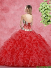 Pretty Sweetheart Beaded Quinceanera Dresses with Ruffles