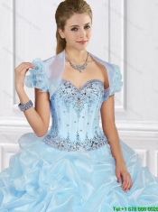 2015 Beautiful Sweetheart Quinceanera Gowns with Beading and Pick Ups