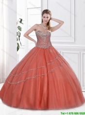 2015 Beautiful Sweetheart Sweet 16 Gowns in Rust Red