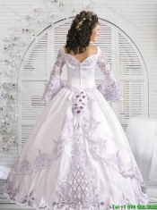 2015 Fashionable Laced Quinceanera Gowns with Hand Made Flowers