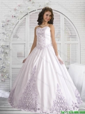 2015 Fashionable Laced Quinceanera Gowns with Hand Made Flowers