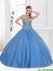 2015 Hot Sale Ball Gown Sweetheart Quinceanera Dresses in Tulle