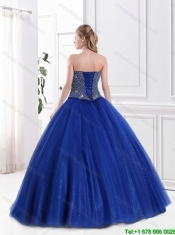 2015 Perfect Strapless Ball Gown and Beaded Sweet 16 Dresses