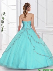 2016 Elegant Ball Gown Sweetheart Quinceanera Dresses with Beading