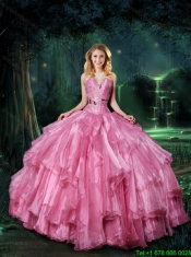 Artistic Appliques and Ruffles Quinceanera Dresses for 2016