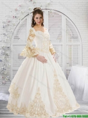 Beautiful New Style Champagne Sweetheart Quinceanera Gowns with Lace