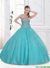 Discount Sweetheart Quinceanera Gowns with Beading