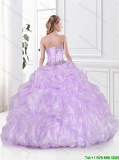 Fashionable Ball Gown Lilac Sweet 16 Dresses with Pick Ups