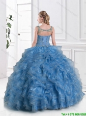 Gorgeous Straps Quinceanera Dresses with Beading and Ruffles