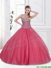 New Arrivals Beaded Sweetheart Quinceanera Gowns with Floor Length