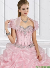 Popular Sweetheart Beaded and Pick Ups Quinceanera Dresses