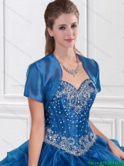 Pretty Ball Gown Beaded and Ruffles Sweet 16 Dresses for Fall