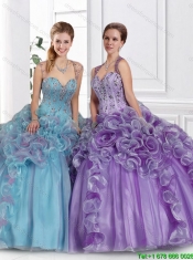 Pretty Straps Beaded Quinceanera Gowns with Beading