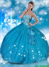 Romantic Sweetheart Quinceanera Dresses with Appliques for 2016