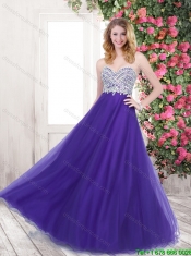2016 Fashionable Spring Sweetheart Purple Prom Gowns with A Line