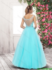 2016 Luxurious Spring Side Zipper Prom Dresses with Beading for Pageant