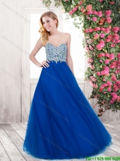 2016 New Style Spring Sweetheart Lace Up Prom Dresses with Beading