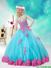 Cheap Scoop Multi Color Mini  Quinceanera Dresses with Appliques