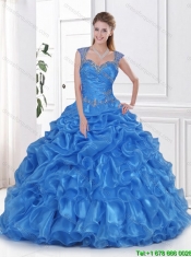 Custom Made 2016 Summer Sweet 16 Dress with Beading and Pick Ups